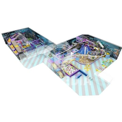 Playground interno com tema Cyber ​​Tech City